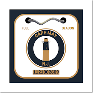 Cape May New Jersey Beach Badge Posters and Art